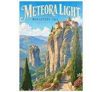 MyPuzzle Le Monastère des Météores - Majesté dans Le Ciel - Premium 100 Pièces Puzzle - Collection spéciale MyPuzzle de Havana Puzzle Company
