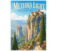 MyPuzzle Le Monastère des Météores - Majesté dans Le Ciel - Premium 200 Pièces Puzzle - Collection spéciale MyPuzzle de Havana Puzzle Company