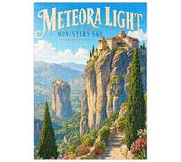 MyPuzzle Le Monastère des Météores - Majesté dans Le Ciel - Premium 500 Pièces Puzzle - Collection spéciale MyPuzzle de Havana Puzzle Company