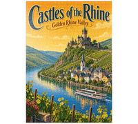 MyPuzzle Les Châteaux De La Vallée du Rhin - Une Splendeur Dorée - Premium 1000 Pièces Puzzle - Collection spéciale MyPuzzle de Havana Puzzle Company