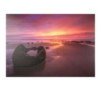 MyPuzzle Les Roches De Moeraki Au Lever du Soleil - La Magie De La Côte Néo-zélandaise - Premium 1000 Pièces Puzzle - Collection spéciale MyPuzzle de Puzzle Galaxy