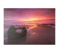 MyPuzzle Les Roches De Moeraki Au Lever du Soleil - La Magie De La Côte Néo-zélandaise - Premium 500 Pièces Puzzle - Collection spéciale MyPuzzle de Puzzle Galaxy