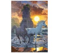 MyPuzzle Licornes Au Coucher du Soleil - Vincent HIE - Premium 500 Pièces Puzzle - Collection spéciale MyPuzzle de Tate & Co Puzzles