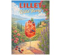 MyPuzzle Lillet Wild Berry - Cocktail Sunset sur La Riviera Française - Premium 1000 Pièces Puzzle - Collection spéciale MyPuzzle de Havana Puzzle Company