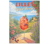MyPuzzle Lillet Wild Berry - Cocktail Sunset sur La Riviera Française - Premium 500 Pièces Puzzle - Collection spéciale MyPuzzle de Havana Puzzle Company