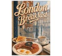 MyPuzzle Londres - Petit Déjeuner Anglais - Premium 100 Pièces Puzzle - Collection spéciale MyPuzzle de Havana Puzzle Company