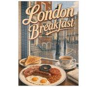 MyPuzzle Londres - Petit Déjeuner Anglais - Premium 500 Pièces Puzzle - Collection spéciale MyPuzzle de Havana Puzzle Company