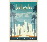 MyPuzzle Los Angeles Skyline, Affiche Vintage - Premium 500 Pièces Puzzle - Collection spéciale MyPuzzle de Anderson Design Group