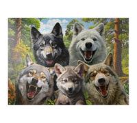 MyPuzzle Loup Selfie - Puzzle Premium 1000 pièces pour adultes