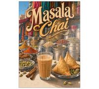 MyPuzzle Masala Chai - Marché Aux Épices Indien - Premium 100 Pièces Puzzle - Collection spéciale MyPuzzle de Havana Puzzle Company