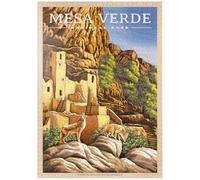 MyPuzzle Mesa Verde National Park - Sunrise at Cliff Palace, Vintage Travel Poster - Premium 1000 Pièces Puzzle - Collection spéciale MyPuzzle de Havana Puzzle Company