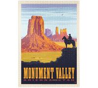 MyPuzzle Monument Valley: Cowboy Ranger, Vintage Poster - Premium 1000 Pièces Puzzle - Collection spéciale MyPuzzle de Anderson Design Group