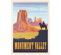 MyPuzzle Monument Valley: Cowboy Ranger, Vintage Poster - Premium 500 Pièces Puzzle - Collection spéciale MyPuzzle de Anderson Design Group