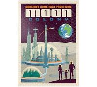 MyPuzzle Moon Colony: Home Away from Home, Vintage Poster - Premium 1000 Pièces Puzzle - Collection spéciale MyPuzzle de Anderson Design Group