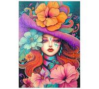 MyPuzzle Muse des Fleurs Au Chapeau Violet Et Aux Cheveux De Feu - Premium 200 Pièces Puzzle - Collection spéciale MyPuzzle de Puzzle Galaxy