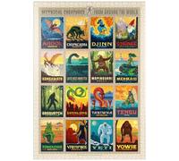MyPuzzle Mythical Creatures from Around The World, Vintage Poster - Premium 1000 Pièces Puzzle - Collection spéciale MyPuzzle de Anderson Design Group