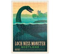 MyPuzzle Mythical Creatures : Le Monstre du Loch Ness, Affiche Vintage - Premium 100 Pièces Puzzle - Collection spéciale MyPuzzle de Anderson Design Group