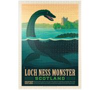 MyPuzzle Mythical Creatures : Le Monstre du Loch Ness, Affiche Vintage - Premium 1000 Pièces Puzzle - Collection spéciale MyPuzzle de Anderson Design Group