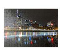MyPuzzle Nashville Skyline De Nuit - Reflets sur La Rivière Cumberland - Premium 200 Pièces Puzzle - Collection spéciale MyPuzzle de Puzzle Galaxy