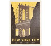 MyPuzzle New York City : Manhattan Bridge, Affiche Vintage - Premium 100 Pièces Puzzle - Collection spéciale MyPuzzle de Anderson Design Group