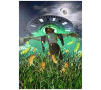 MyPuzzle OVNI Épouvantail dans Un Champ De Maïs - Random Galaxy - Premium 1000 Pièces Puzzle - Collection spéciale MyPuzzle de Tate & Co Puzzles