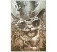 MyPuzzle Papa Chat Steampunk - Jeff Haynie - Premium 1000 Pièces Puzzle - Collection spéciale MyPuzzle de Tate & Co Puzzles