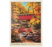 MyPuzzle Parc National De La Vallée De Cuyahoga : Pont Couvert - Premium 500 Pièces Puzzle - Collection spéciale MyPuzzle de Anderson Design Group