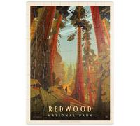 MyPuzzle Parc National De Redwood : Whispering Wind, Affiche Vintage - Premium 100 Pièces Puzzle - Collection spéciale MyPuzzle de Anderson Design Group