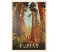 MyPuzzle Parc National De Redwood : Whispering Wind, Affiche Vintage - Premium 500 Pièces Puzzle - Collection spéciale MyPuzzle de Anderson Design Group