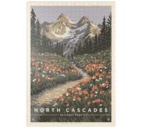 MyPuzzle Parc National des Cascades du Nord : Summer Hike, Poster Vintage - Premium 500 Pièces Puzzle - Collection spéciale MyPuzzle de Anderson Design Group
