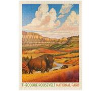 MyPuzzle Parc National Theodore Roosevelt : Le Pays des Bisons - Premium 1000 Pièces Puzzle - Collection spéciale MyPuzzle de Anderson Design Group