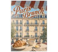 MyPuzzle Paris Café Brunch Croissant Café - Premium 200 Pièces Puzzle - Collection spéciale MyPuzzle de Havana Puzzle Company