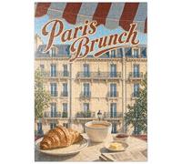 MyPuzzle Paris Café Brunch Croissant Café - Premium 500 Pièces Puzzle - Collection spéciale MyPuzzle de Havana Puzzle Company