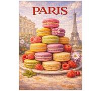 MyPuzzle Paris Macaron Tower - Elégance De La Pâtisserie Française - Premium 1000 Pièces Puzzle - Collection spéciale MyPuzzle de Havana Puzzle Company