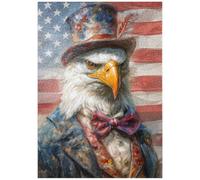 MyPuzzle Patriotic Bald Eagle American Flag Portrait - Premium 1000 Pièces Puzzle - Collection spéciale MyPuzzle de Puzzle Galaxy