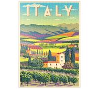 MyPuzzle Paysage Rural Romantique, Italie, Style Art Déco Affiche Vintage, Illustration - Premium 500 Pièces Puzzle - Collection spéciale MyPuzzle de Puzzle Galaxy