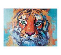 MyPuzzle Peinture Vivante d'un Tigre du Bengale en Gros Plan - Premium 1000 Pièces Puzzle - Collection spéciale MyPuzzle de Puzzle Galaxy