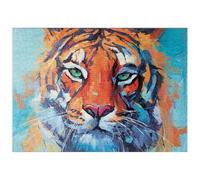 MyPuzzle Peinture Vivante d'un Tigre du Bengale en Gros Plan - Premium 500 Pièces Puzzle - Collection spéciale MyPuzzle de Puzzle Galaxy