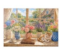 MyPuzzle Pendentif De Jardin Bouquet De Fleurs De Fenêtre De Style Champêtre - Premium 1000 Pièces Puzzle - Collection spéciale MyPuzzle de Havana Puzzle Company