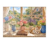 MyPuzzle Pendentif De Jardin Bouquet De Fleurs De Fenêtre De Style Champêtre - Premium 200 Pièces Puzzle - Collection spéciale MyPuzzle de Havana Puzzle Company