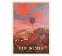 MyPuzzle Petrified Forest National Park : Route 66, Affiche Vintage - Premium 100 Pièces Puzzle - Collection spéciale MyPuzzle de Anderson Design Group