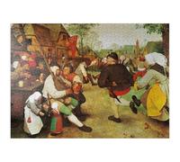 MyPuzzle Piatnik : La danse paysanne par Pieter Bruegel The Elder - Puzzle Premium de 1000 pièces pour adultes