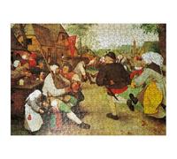 MyPuzzle Piatnik : La danse paysanne par Pieter Bruegel The Elder - Puzzle Premium de 500 pièces pour adultes