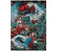 MyPuzzle Pirate Cove Parrot and Mermaid - Sheena Pike - Premium 1000 Pièces Puzzle - Collection spéciale MyPuzzle de Tate & Co Puzzles