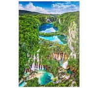 MyPuzzle Plitvice, Croatie - Vue Panoramique sur Les Magnifiques Chutes d'eau des Lacs De Plitvice - Premium 100 Pièces Puzzle - Collection spéciale MyPuzzle de Puzzle Galaxy