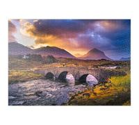 MyPuzzle Pont en Briques Old Vintage sur La Rivière À Sligachan, Île De Skye, Écosse - Premium 1000 Pièces Puzzle - Collection spéciale MyPuzzle de Puzzle Galaxy