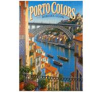 MyPuzzle Porto Ribeira - Le Charme Coloré des Berges du Fleuve - Premium 1000 Pièces Puzzle - Collection spéciale MyPuzzle de Havana Puzzle Company