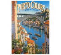 MyPuzzle Porto Ribeira - Le Charme Coloré des Berges du Fleuve - Premium 500 Pièces Puzzle - Collection spéciale MyPuzzle de Havana Puzzle Company