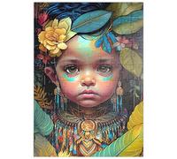 MyPuzzle Portrait d'enfant Éthéré Aux Accents Floraux Et Tribaux - Premium 100 Pièces Puzzle - Collection spéciale MyPuzzle de Puzzle Galaxy