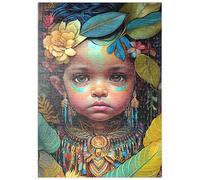 MyPuzzle Portrait d'enfant Éthéré Aux Accents Floraux Et Tribaux - Premium 200 Pièces Puzzle - Collection spéciale MyPuzzle de Puzzle Galaxy